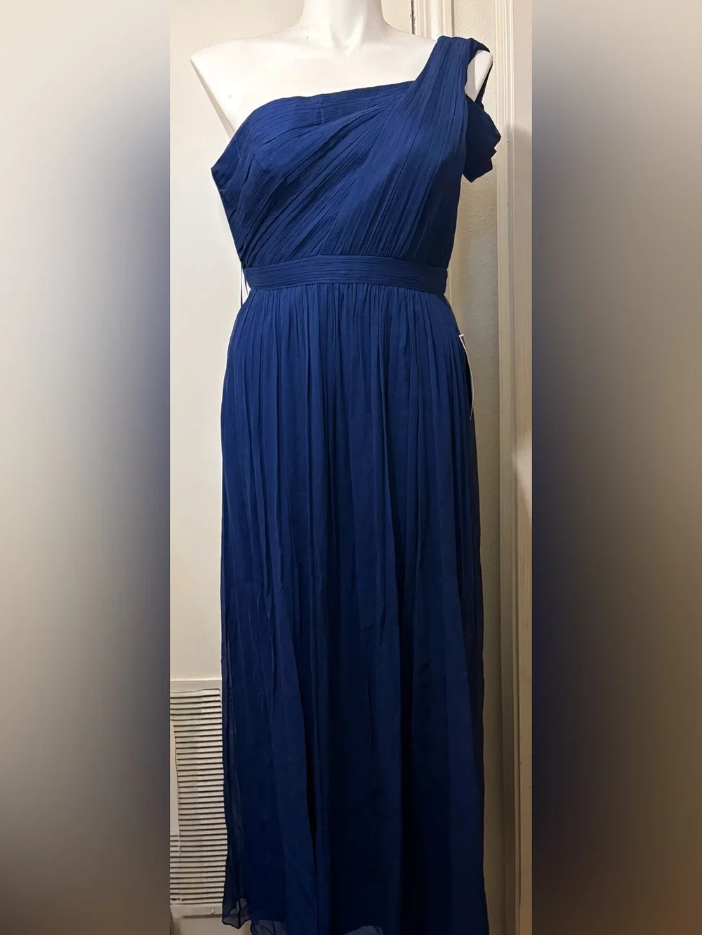 J. Crew Deep Blue Pleated Maxi Skirt
